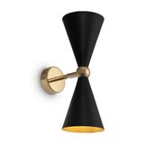 Maytoni Vesper Wandleuchte 2x E14 Schwarz, Gold