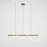 Maytoni Tau LED Pendelleuchte, Hängeleuchte 30W Gold-Farbe Warmweiss