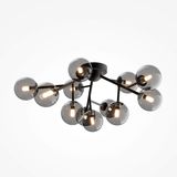 Maytoni Dallas Deckenleuchte, Deckenlampe 12x G9 Schwarz-Matt