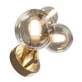 Maytoni Dallas Wandleuchte, Wandlampe 3x G9 Bernstein, Amber Gold-Farbe