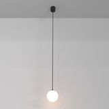 Maytoni Luna LED Pendelleuchte, Hängeleuchte 5W 220cm Schwarz 4000K 90Ra Ø10cm Neutralweiss