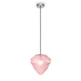 Maytoni Globo Pendelleuchte, Hängeleuchte E27 Chrom rosa, pink Glas