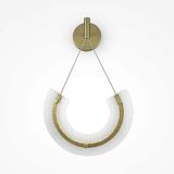 Maytoni Maya LED Wandleuchte, Wandlampe 10W Gold-Farbe 85Ra Warmweiss