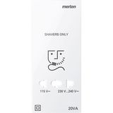 Merten 213619 Zentralplatte für Rasiersteckdose, polarweiß glänzend, System M