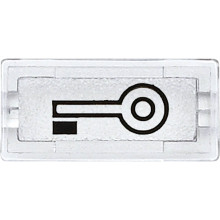 Merten 395769 Symbole, rechteckig, Schlüssel, glasklar
