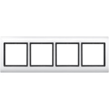 Merten 400419 AQUADESIGN-Rahmen, 4fach, polarweiß