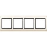 Merten 400444 AQUADESIGN-Rahmen, 4fach, weiß