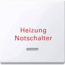 Merten 435125 Wippe mit Kontrollfenster und Aufdruck Heizungsnotschalter, aktivweiß glänzend, System M