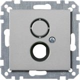 Merten 468560 Zentralplatte für BNC/TNC-Buchse, aluminium, System M