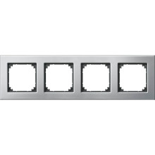 Merten 475460 M-PLAN-Metallrahmen, 4fach, Platinsilber