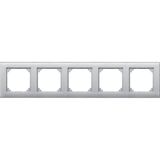 Merten 486560 M-PLAN-Rahmen, 5fach, aluminium
