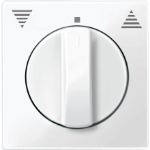 Merten 567119 Zentralplatte für Rollladen-Tast-Rastschalter-Einsatz , polarweiß glänzend, System M