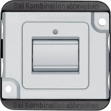 Merten MEG3106-7060 Aus/Wechsel-Kontrollschalter-Einsatz, 1-polig, 10AX, AC250V mattsilber, PANZER