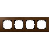Merten MEG4054-3473 Holzrahmen, 4fach, Walnuss, M-PLAN
