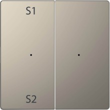 Merten MEG5226-6050 Wippen für Taster-Modul 2fach (Szene1/2, blank), Nickelmetallic, System Design