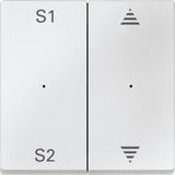 Merten MEG5227-0419 Wippen für Taster-Modul 2fach (Szene1/2, Pfeile Auf/Ab), polarweiß, System M