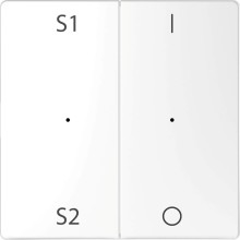 Merten MEG5228-6035 Wippen für Taster-Modul 2fach (Szene1/2, 1/0), Lotosweiß, System Design