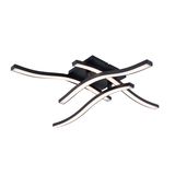 Näve LED Deckenleuchte ONDA 45x45cm 24W Warmweiss schwarz 1383222