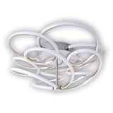 Näve LED Deckenleuchte RIZADO Ø57cm 49,48W Warmweiss stahl-blank dimmbar 1386850