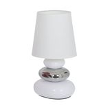 Näve E14 Tischleuchte STONEY Ø16cm weiß 3045323