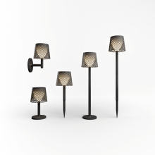 NewGarden GRETA LED Solar Leuchte aus recyceltem Material schwarz, höhenverstellbar Innen & Außen IP65