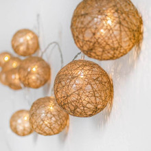 NewGarden PALLINA LED Balkon und Garten Lichterkette warmweiss Innen & Außen IP44