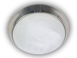 Niermann LED 12W Deckenleuchte Alabaster-Glas, Nickel matt, 35cm, warmweiss, Made in Germany