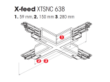 Nordic Global Trac X-Verbinder 3-Phasen DALI XTSNC638-1 grau