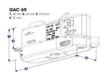 Nordic Global Trac Multi-Adapter 3-Phasen GAC69-3 weiss