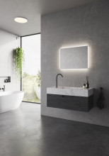 Nordlux Dovina LED Spiegelleuchte, Bad-Wandleuchte IP44 60x80cm indirektes Licht 2310271000