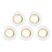 Nordlux Canis 2700 Einbauleuchte 5er-Set weiss GU10 schwenkbar 4,8W warmweiss 49750101