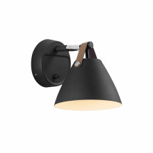 Nordlux 84291003 Strap GU10 Wandleuchte Metall Echtes Leder Schwarz