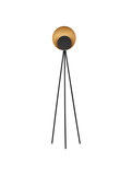 Nova Luce LED Stehleuchte Kitro 12W warmweiss 3000K Schwarz Gold Metall 151cm 9011320