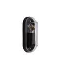 Nova Luce Außen-Wandleuchte Amel E27 IP65 salzwasserfest Schwarz Aluminium 23x9,5cm 9030164