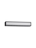 Nova Luce LED Außen-Wandleuchte Inga 31W warmweiss 3000K IP65 salzwasserfest Schwarz Aluminium 45x7cm 9030596