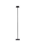 Nova Luce LED Akku-Stehleuchte Persea dimmbar 2W warmweiss 3000K USB IP54 salzwasserfest Schwarz Aluminium 115cm 9030625