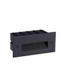 Nova Luce LED Wandeinbauleuchte Polka 5W warmweiss 3000K IP65 Schwarz Aluminium 17x8cm 9030774