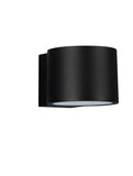 Nova Luce LED Außen-Wandleuchte Beta 8W warmweiss 3000K IP54 salzwasserfest Schwarz Aluminium Ø9cm 9030800