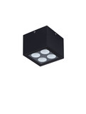 Nova Luce LED Außen-Deckenleuchte Jax 8W warmweiss 3000K IP54 salzwasserfest Anthrazit Aluminium 8x8cm 9030947