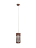 Nova Luce LED Außen-Pendelleuchte Motley 9W warmweiss 3000K IP65 salzwasserfest Cortenstahl Aluminium Ø10cm 9060322