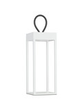 Nova Luce LED Akku-Stehleuchte Lucia dimmbar 4W warmweiss 3000K USB IP54 salzwasserfest Weiß Aluminium 30cm 9176103