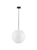 Nova Luce Außen-Pendelleuchte Moon E27 IP65 salzwasserfest Weiß Ø40cm 9186713