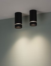 Nova Luce ESCA Deckenleuchte GU10 Schwarz 12,5x6cm dimmbar 9387001