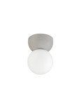Nova Luce Deckenleuchte Zero G9 Grau Opal Glas Beton Ø8cm 9577015