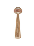 Nova Luce Stehleuchte Mapi E27 Natur Rot Seil Rattan 152cm 9586607