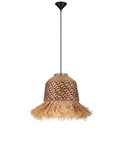 Nova Luce Pendelleuchte Sorello E27 Natur Braun Schwarz Stahl Seil Ø37cm 9586614