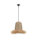 Nova Luce Pendelleuchte Sorello E27 Natur Blau Schwarz Stahl Seil Ø32cm 9586615