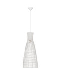 Nova Luce Pendelleuchte Niro E27 Natur Weiß Rattan Ø35cm 9586620
