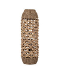 Nova Luce Stehleuchte Elma E27 Natur Schwarz Rattan 70cm 9586622