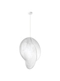 Nova Luce Pendelleuchte Esperia E27 Weiß Metall Seide Ø62cm 9620171